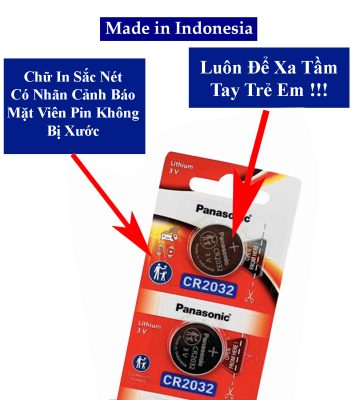 Pin CR2032 Panasonic Lithium 3V Vỉ 5 Viên Chính Hãng 7 Pin CR2032 Panasonic Vỉ 5 Viên