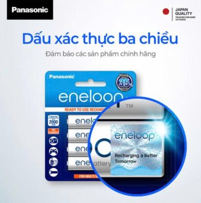Tem xác thực ba chiều Pin Eneloop chính hãng