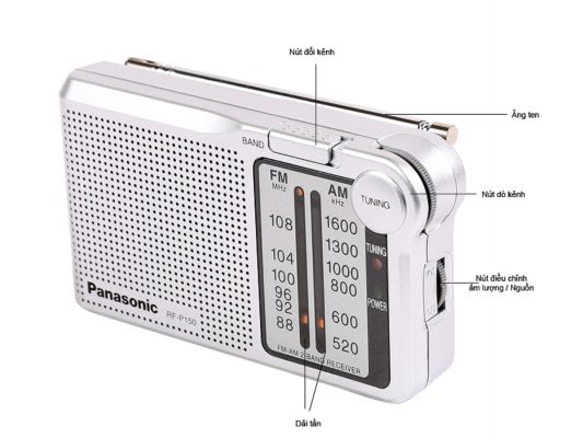 Đài Radio Panasonic FM / AM Chính Hãng 6 Đài Radio Panasonic RF-150 Chính Hãng